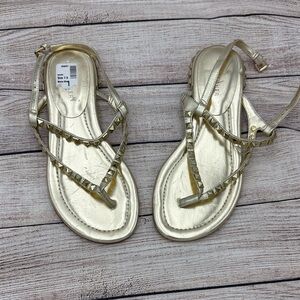 Marc Fisher Metallic Gold Sandals